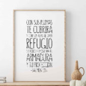 Con Sus Plumas Te Cubrirá, Salmos 91:4 Poster