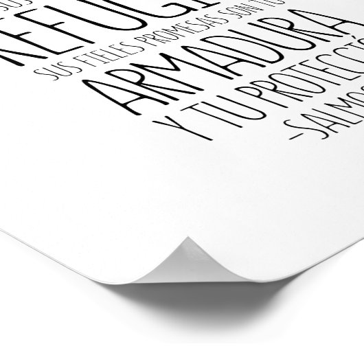 Con Sus Plumas Te Cubrirá, Salmos 91:4 Poster (Ecke)