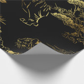 con tigre estilo japonés geschenkpapier (Ecke)