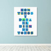 CON TODOS Weiß farbig Leinwanddruck (Insitu (Holzboden))