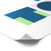 CON TODOS Weiß farbig Poster (Ecke)