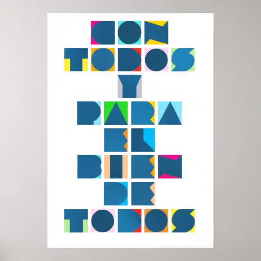 CON TODOS Weiß farbig Poster (Vorne)
