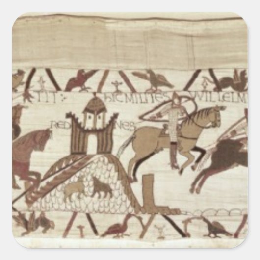 Conan flieht vor Dol Quadratischer Aufkleber (Vorderseite)