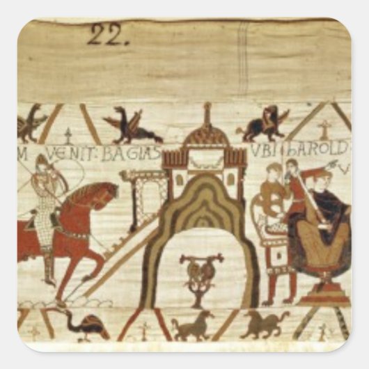 Conan übergibt die Tasten von Dinan Quadratischer Aufkleber (Vorderseite)