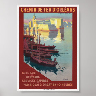 Concarneau France Vintage Poster 1919