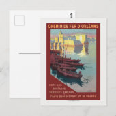 Concarneau France Vintage Poster 1919 Postkarte (Vorne/Hinten)