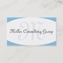 Concave Monogram Blue Business Cards Visitenkarte