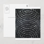 Concentric Black Ripples (schwarzer Minimalismus) Postkarte (Vorne/Hinten)