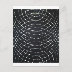 Concentric Black Ripples (schwarzer Minimalismus) Postkarte