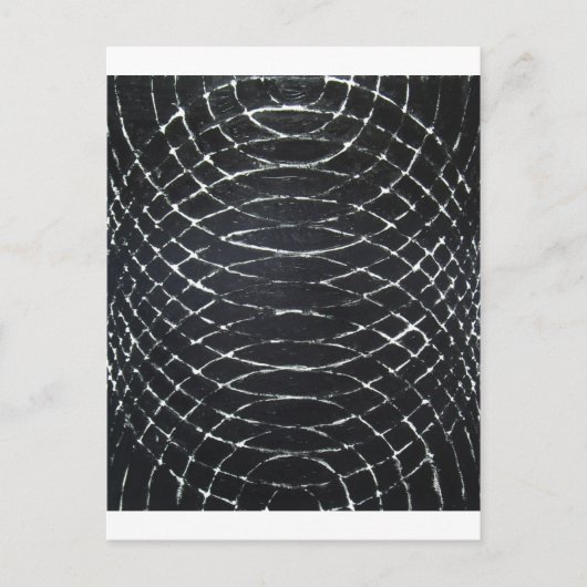 Concentric Black Ripples (schwarzer Minimalismus) Postkarte (Vorderseite)