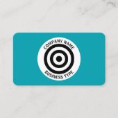 Concentric Circles - Blue #009FEE Visitenkarte (Vorderseite)