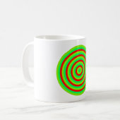 Concentric Colorful Circle Coffee Tasse (Vorderseite Links)