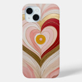 Concentric Heart Blossom Case-Mate iPhone Hülle (Rückseite)