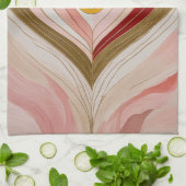 Concentric Heart Blossom Geschirrtuch (Gefaltet)