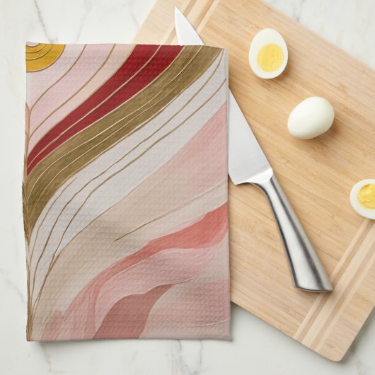 Concentric Heart Blossom Geschirrtuch (Viertel Falte)