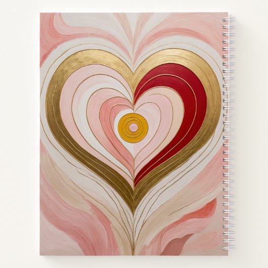 Concentric Heart Blossom Notizblock (Rückseite)