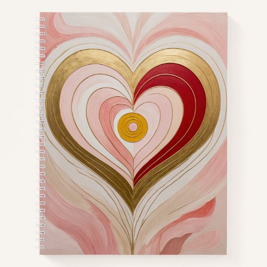 Concentric Heart Blossom Notizblock (Vorderseite)
