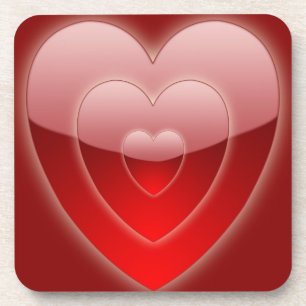 Concentric Hearts Cork Untersetzer