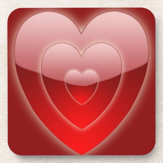 Concentric Hearts Cork Untersetzer (Vorderseite)