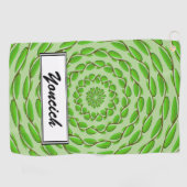 Concentric Leaf Rings von Kenneth Yoncich Golfhandtuch (Horizontal)