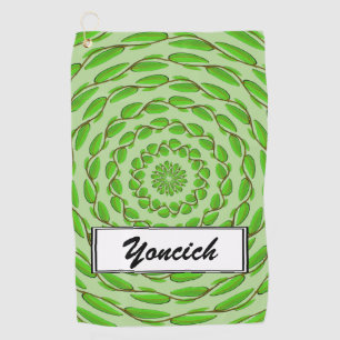 Concentric Leaf Rings von Kenneth Yoncich Golfhandtuch