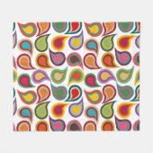 Concentric Paisleys Fleecedecke (Vorderseite (Horizontal))
