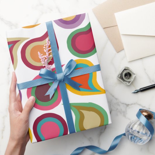Concentric Paisleys Geschenkpapier (Schenken)