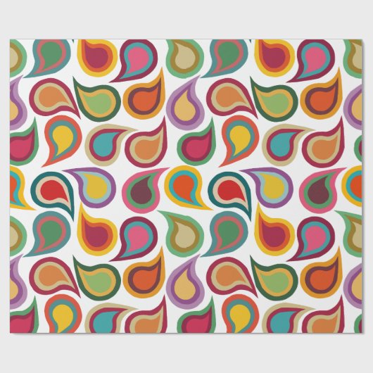 Concentric Paisleys Geschenkpapier (Flach)
