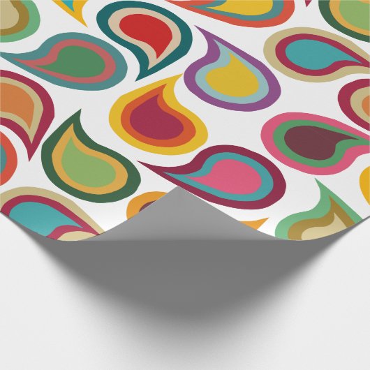 Concentric Paisleys Geschenkpapier (Ecke)