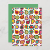 Concentric Paisleys Mitteilungskarte (Vorne/Hinten)