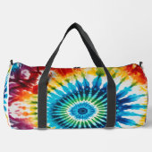 Concentric Rainbow Tie Dye monogram personalized Duffle Bag (Vorderseite)