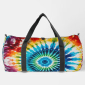 Concentric Rainbow Tie Dye monogram personalized Duffle Bag (Rückseite)