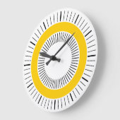 Concentric Rays - Amber Große Wanduhr (Winkel)