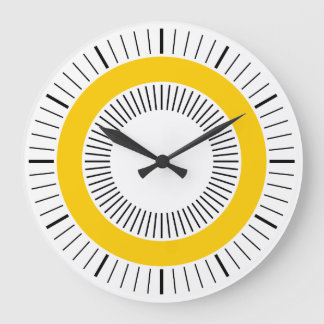Concentric Rays - Amber Große Wanduhr