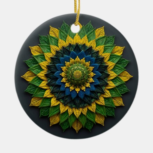 Concentric Solar Foliage - Ceramic Ornament (Vorne)