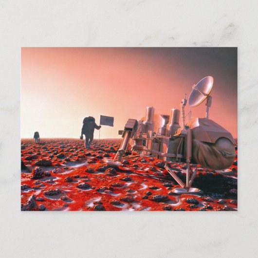 Concept Art of Future Manned Mars Mission Postkarte (Vorderseite)