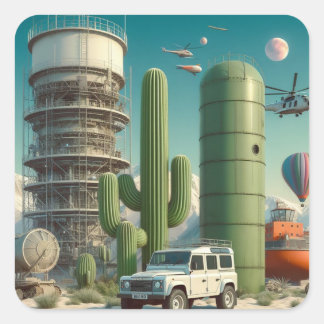 Concept Defender Quadratischer Aufkleber