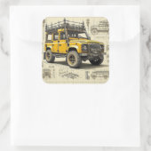 Concept Defender Quadratischer Aufkleber (Tasche)