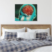 Concept Image of Female Body with Brain 1 Leinwanddruck (Insitu (Schlafzimmer))