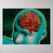 Concept Image of Female Body with Brain 1 Poster (Vorne)