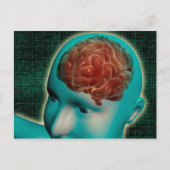 Concept Image of Female Body with Brain 1 Postkarte (Vorderseite)