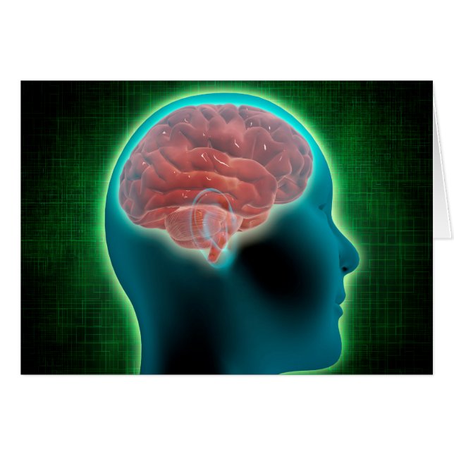 Concept Image of Female Body with Brain 2 (Vorderseite (Horizontal))