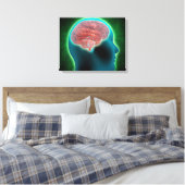 Concept Image of Female Body with Brain 2 Leinwanddruck (Insitu (Schlafzimmer))