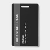 Concept Pass Black & White Custom ID Abzeichen Ausweis (Rückseite)
