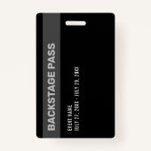 Concept Pass Black & White Custom ID Abzeichen Ausweis (Rückseite)