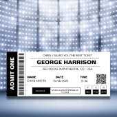 Concept Ticket QR Code Minimalistisch Schwarz/Weiß