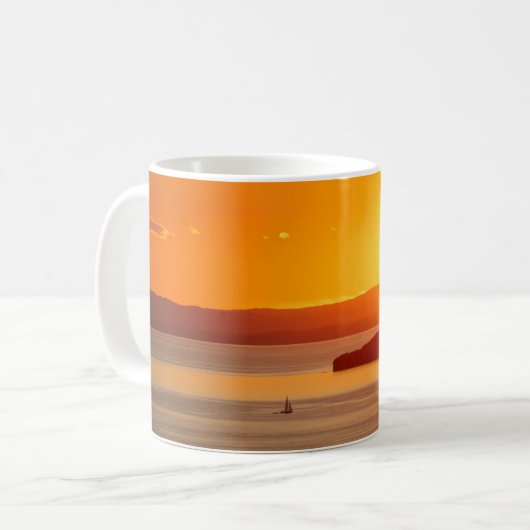 Conception bay Sunset Mug Kaffeetasse (Vorderseite Links)