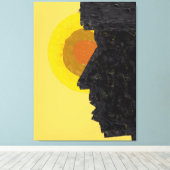 Conceptual Abstract Silhouette and Sun  Leinwanddruck (Insitu (Holzboden))