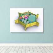 Conceptual Image of a Pflanze Cell Leinwanddruck (Insitu (Holzboden))