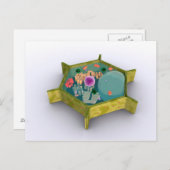 Conceptual Image of a Pflanze Cell Postkarte (Vorne/Hinten)